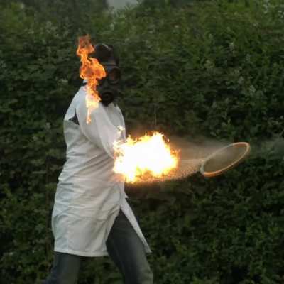 The way the fire moves with the ball