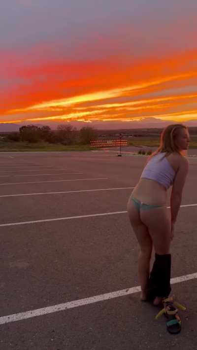 Beautiful sky and a naked Skye