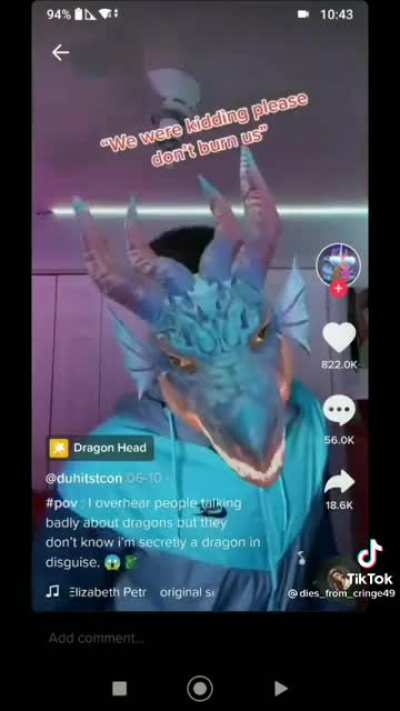 He must really love dragons...