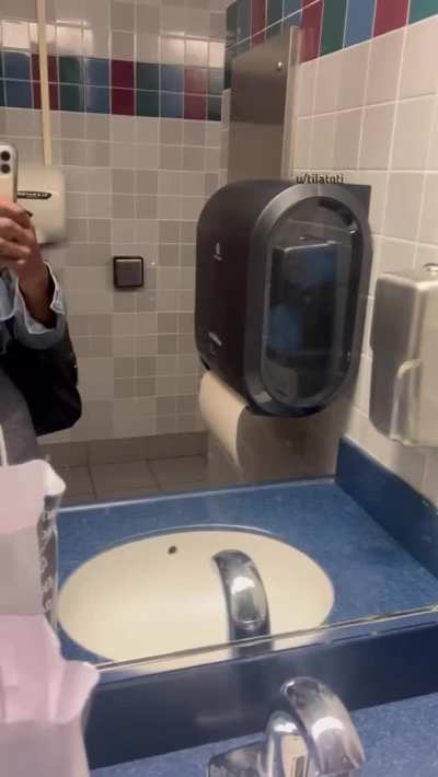 Black titties in the public restroom