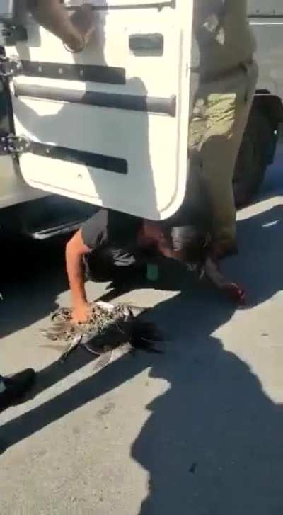 Jumping over a running car