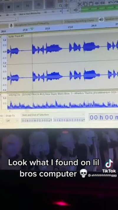 Little brother makes “music”.