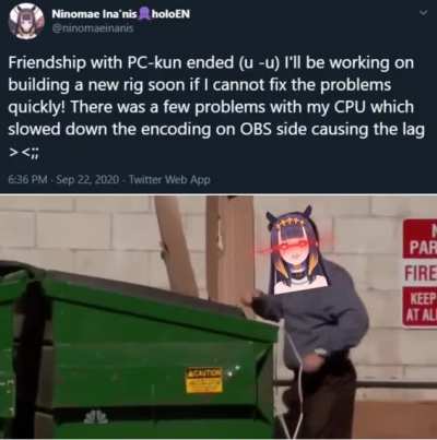 Friendship with PC-kun has ended