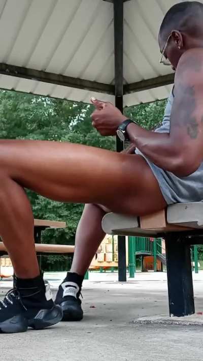 Double fisting at the park (Not me)