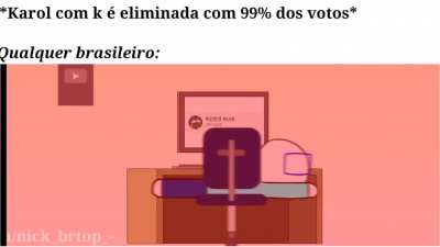 AEEEE FIZ ESSE MEME CORRENDO PARABÉNS KAROL 99% DE REJEIÇÃO KKKKKKK