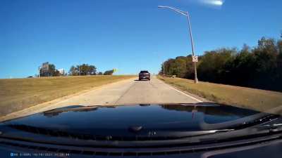 Stopping before entering a 70 MPH highway, causing me to fear for my life.