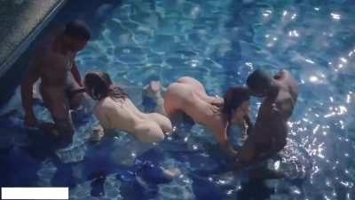 [/r/s<wbr>hort_<wbr>porn] Two Beautiful Women In A Pool