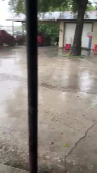 Much needed rain. It’s been 100 degrees for almost a month straight!!