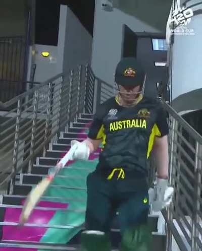 Warner almost enters the wrong dressing room