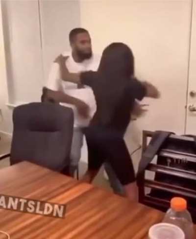 girl interrupts guys dancing...