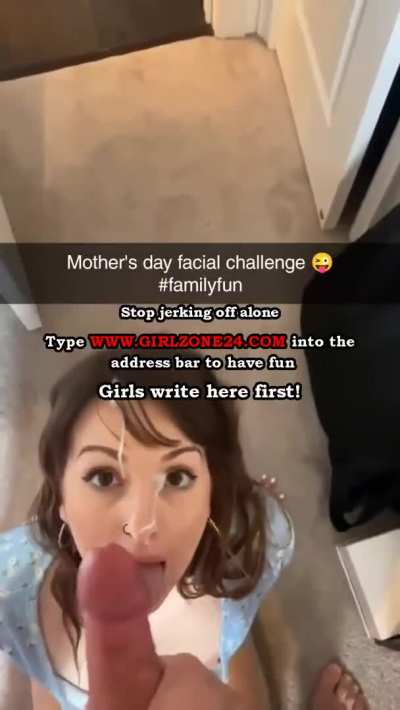 Amateur Caption Cumshot Facial Licking MILF Mom Step-Mom Taboo Porn GIF