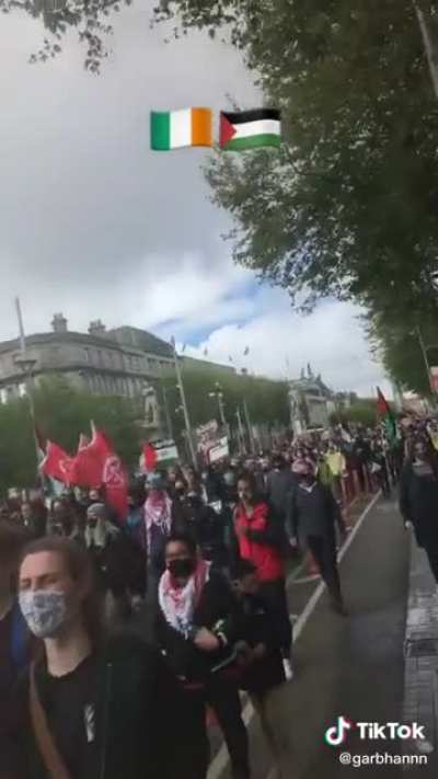 Pro-Palestinian march in Dublin - Ireland (few hours ago)