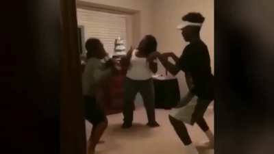 Annalise with Wes and her son when they reunite in heaven.