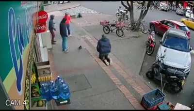 Got confused with a thief after falling 
