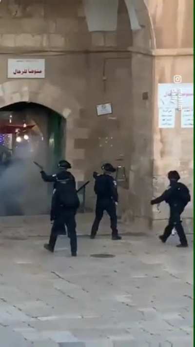 Israeli forces attacking muslims during the holy month of Ramadan.