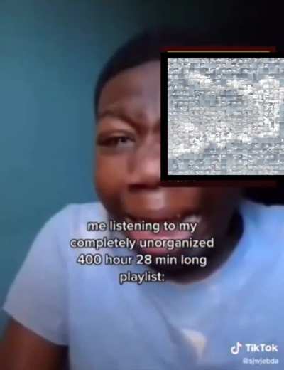 Listening to your completely unorganized Tally Hall playlist: