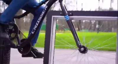 Bicycle with square wheels