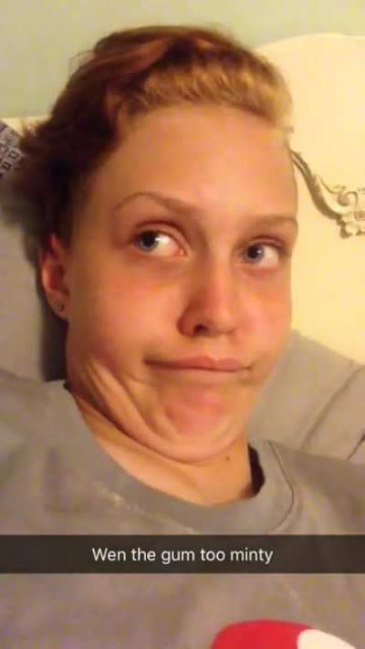 Wen the gum too minty