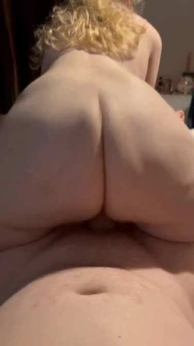 Bouncing on his hard cock