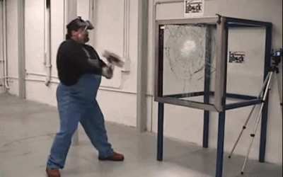 His reaction after it breaks is priceless