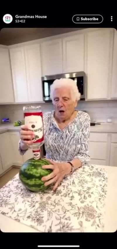 Watermelon? See Grandma's idea. Cheers, chodis.