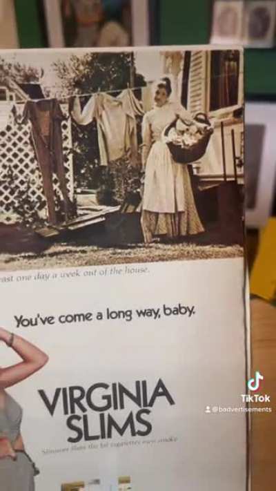 You’ve come a long way baby.