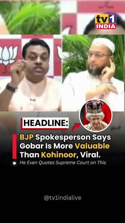 BJP Spokesperson Says Gobar is more Valuable Than Kohinoor.
