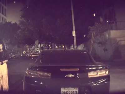 Parked at night in DTLA