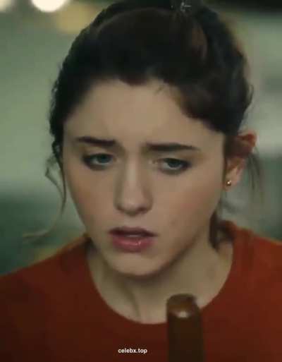 Natalia Dyer riding that broom handle