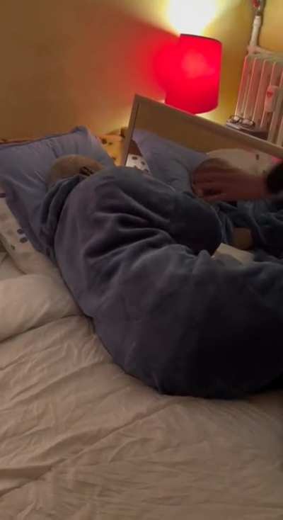 sleeping next to a mirror