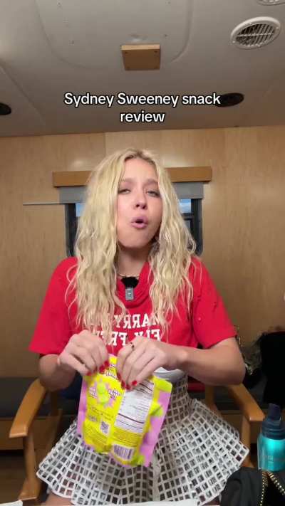 Sydney Sweeney snack review TikTok 2/17/2026