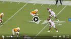 One-Handed Touchdown! (looks like the receiver didn't even think he did it.)