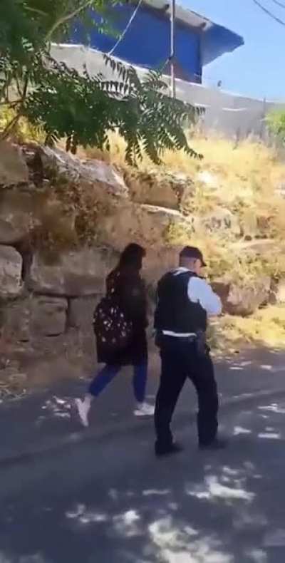 This morning, Israeli forces arrested 14 years old, Nufuz Hammad because an adult settler said he “felt threatened” by her