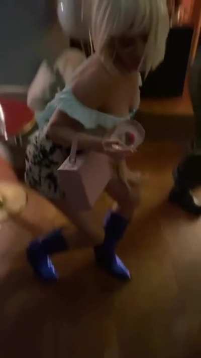 Laura Whitmore dancing