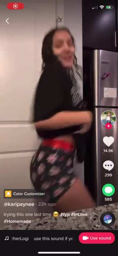 For those who haven’t witnessed her little jiggly bank!