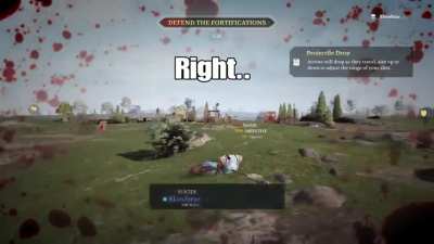 Shoot myself to death by ballista (that was new)