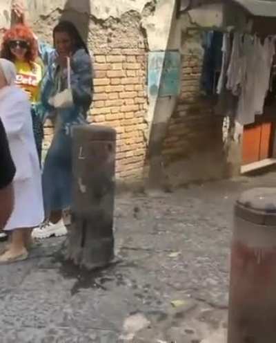 Nun pulls apart girls kissing during photoshoot in Naples