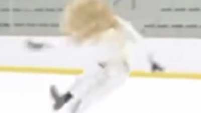 Rosé falling on ice but everytime she lands an iconic dip/split occurs: