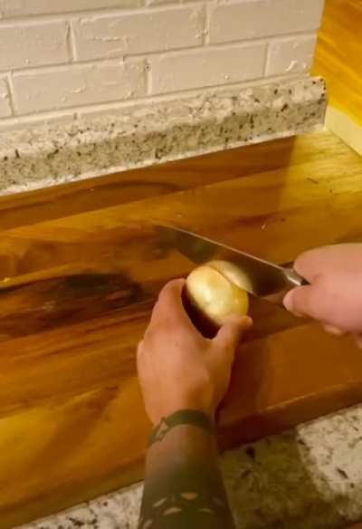 Cutting onions