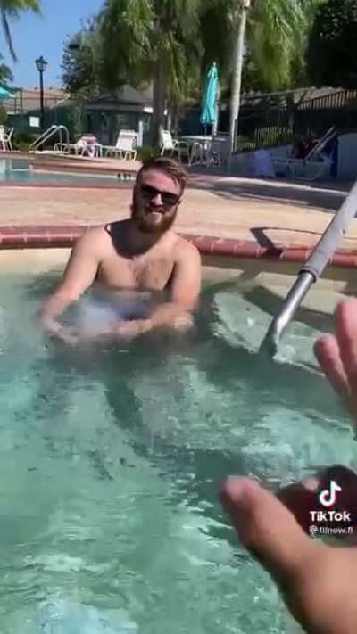 2 bros chilling in a hot tub