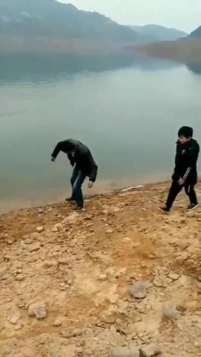 skimming rocks