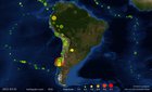 Earthquakes of magnitude 5+ since 1950 in South America