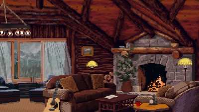 [OC] Cozy cabin
