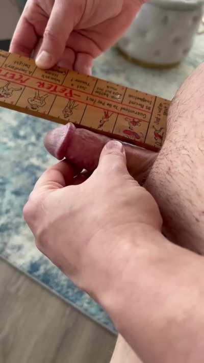 Measuring a Tiny Cock as a girl films.