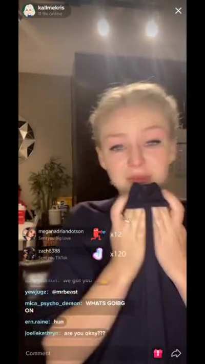 TikTok creator KallMeKris gets hundreds of donations on live after saying she'd like to be a full time content creator