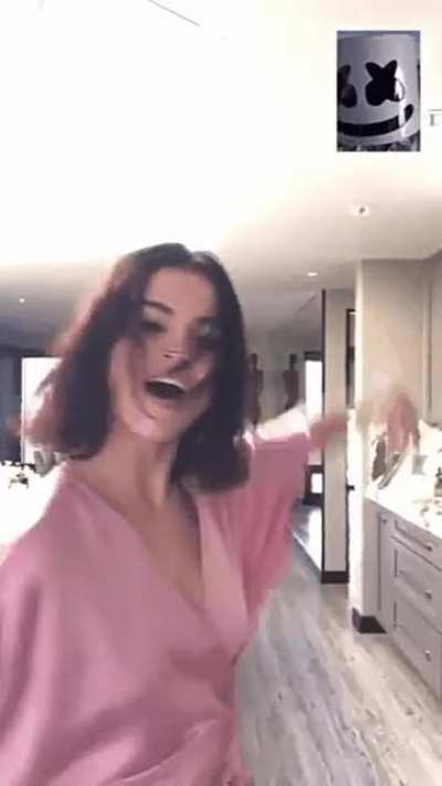 Selena Gomez doing a sing a long, but i took it from the video..
