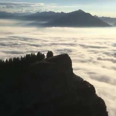 Hang gliding above the clouds in Interlaken, Switzerland⁠. Would you try it?