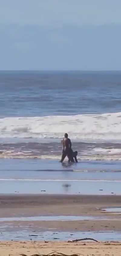 On the beach