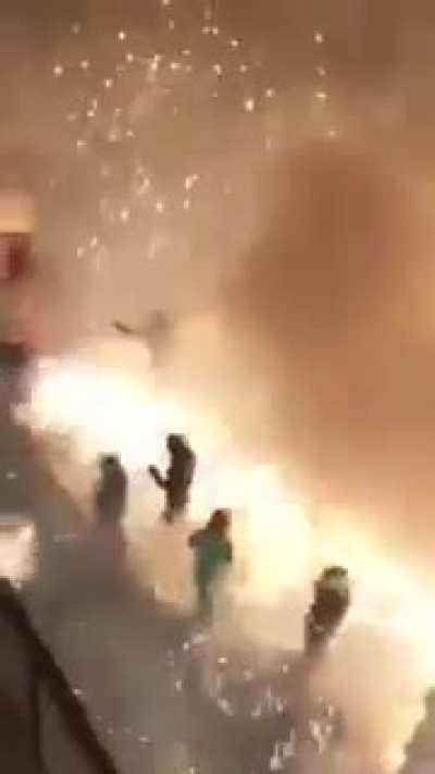 Fireworks going out of control