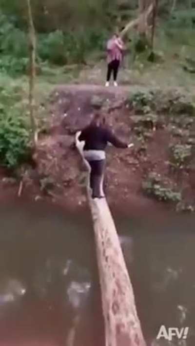 Crossing a river...